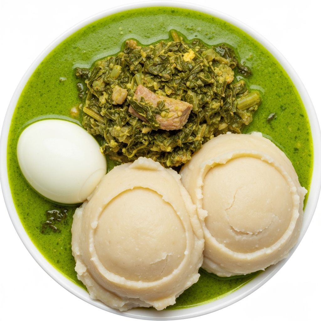 Egusi Soup with Pounded Yam